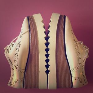 Platform loafer inspired wedge shoes